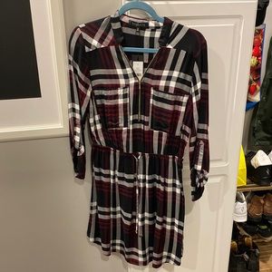 Dynamite Small Plaid Dress NWT
